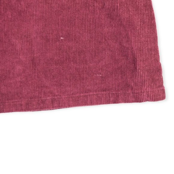 Altar'd State Skirt L Womens Front Zip Burgundy Corduroy Cotton Blend Holiday - Picture 5 of 10